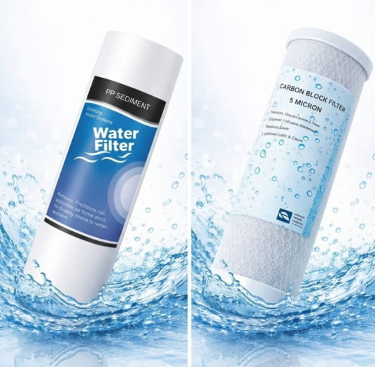 Filtro de agua sedimentos y carbón activado para máquina espresso